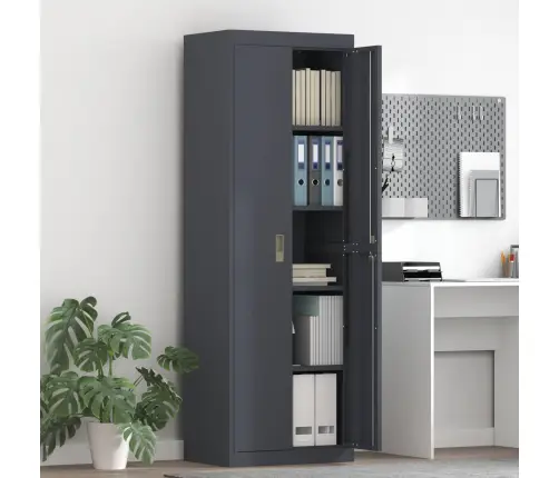 Skapītis Ar Uzglabāšanu 2 Pcs Antracīts 60 X 40 X 180 Cm Vidaxl