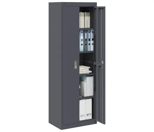 Skapītis Ar Uzglabāšanu 2 Pcs Antracīts 60 X 40 X 180 Cm Vidaxl