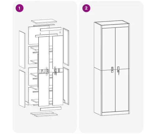 Skapītis Ar Uzglabāšanu 2 Pcs Olīvu Zaļš 60 X 40 X 180 Cm Vidaxl