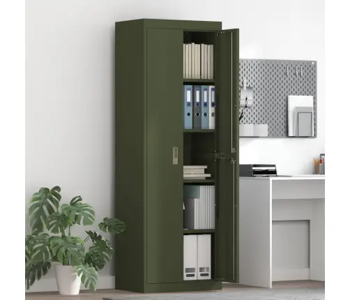 Skapītis Ar Uzglabāšanu 2 Pcs Olīvu Zaļš 60 X 40 X 180 Cm Vidaxl