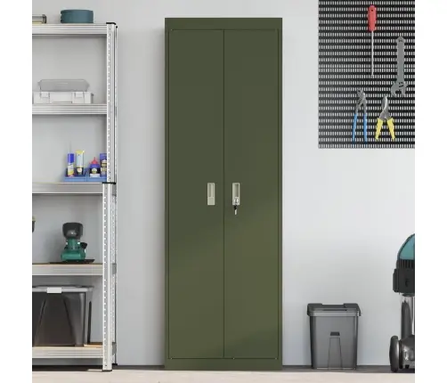 Skapītis Ar Uzglabāšanu 2 Pcs Olīvu Zaļš 60 X 40 X 180 Cm Vidaxl