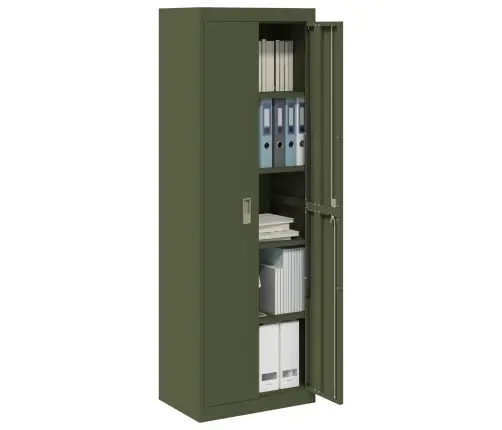 Skapītis Ar Uzglabāšanu 2 Pcs Olīvu Zaļš 60 X 40 X 180 Cm Vidaxl