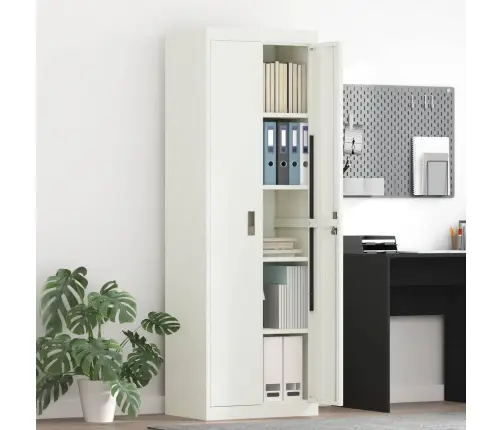 Skapītis 2 Pcs Balts 60 X 40 X 180 Cm Auksti Velmēts Tērauds Vidaxl