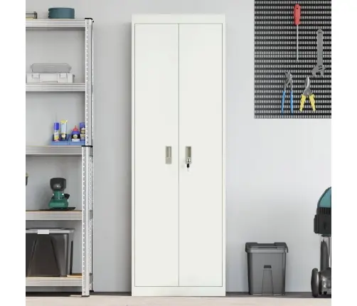 Skapītis 2 Pcs Balts 60 X 40 X 180 Cm Auksti Velmēts Tērauds Vidaxl