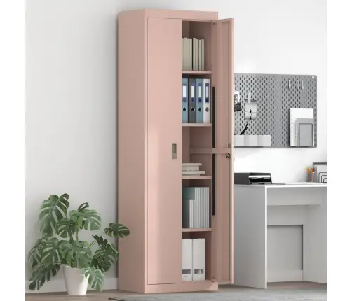 Hoiukapp 2 Pcs Roosa 60 X 40 X 200 Cm Külmvalsitud Teras