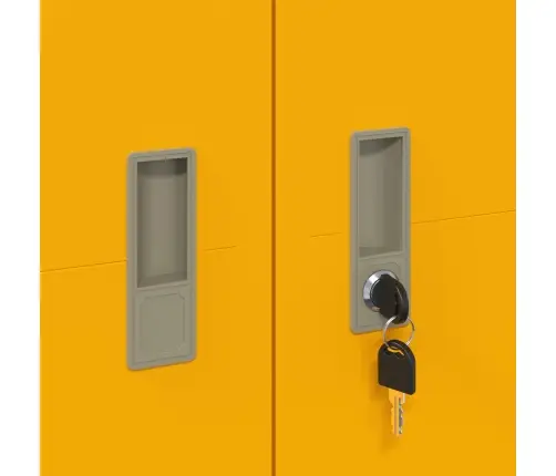 Hoiukapp Ladustamisega 2 Pcs Kollane Sinep 60 X 40 X 200 Cm