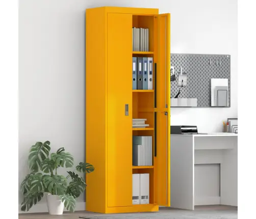 Hoiukapp Ladustamisega 2 Pcs Kollane Sinep 60 X 40 X 200 Cm