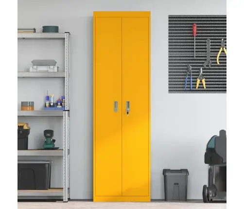 Hoiukapp Ladustamisega 2 Pcs Kollane Sinep 60 X 40 X 200 Cm