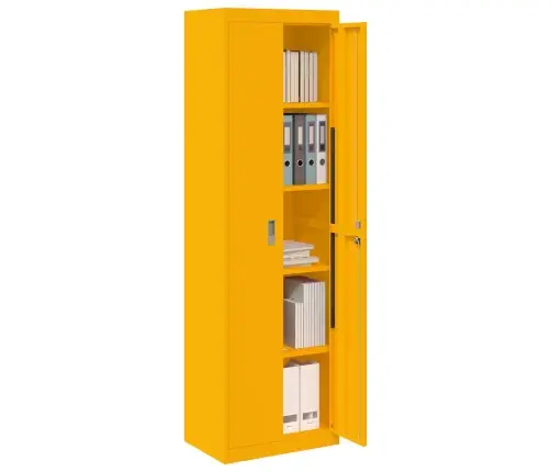 Hoiukapp Ladustamisega 2 Pcs Kollane Sinep 60 X 40 X 200 Cm