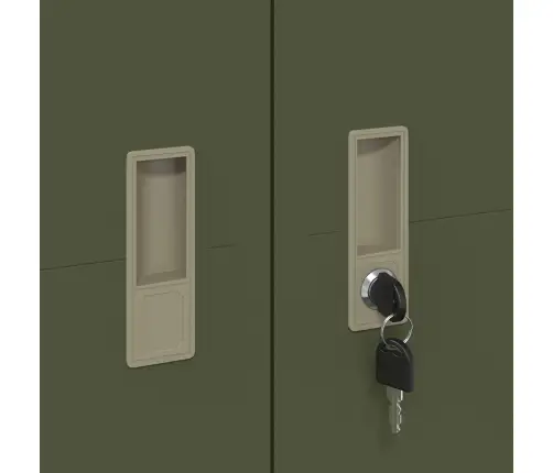 Oppbevaringsskap 2 Pcs Alyvuogių Žalia 60 X 40 X 200 Cm Plienas