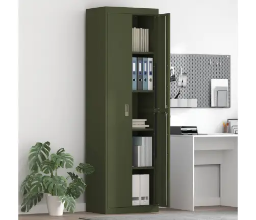 Oppbevaringsskap 2 Pcs Alyvuogių Žalia 60 X 40 X 200 Cm Plienas