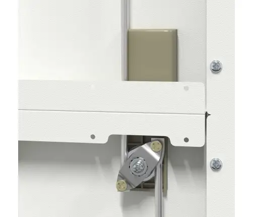 Hoiukapp 2 Pcs Valge 60 X 40 X 200 Cm Külmvalsitud Teras