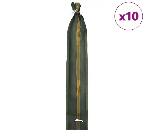 Smilšu Maisi 10 Pcs Tumši Zaļš 120 X 27 Cm Hdpe Vidaxl