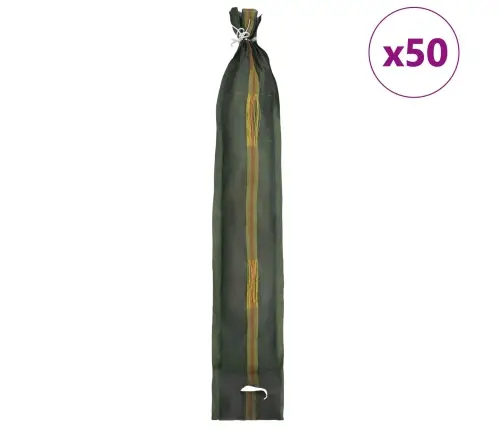 Maišai Su Smėliu 50 Pcs Tamsiai Žalia 120 X 27 Cm Hdpe
