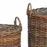 Stādītāju Grozs Ar Uzglabāšanu 2 Pcs Brūna Lacak Rattan Vidaxl
