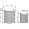 Stādītāju Grozs Ar Uzglabāšanu 2 Pcs Brūna Lacak Rattan Vidaxl