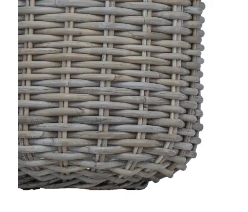 Gėlių Krepšys Su Saugykla 2 Pcs Pilka Lacak Ratanas