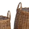 Stādītāju Grozs Ar Uzglabāšanu 2 Pcs Brūna Lacak Rattan Vidaxl