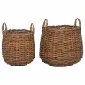 Stādītāju Grozs Ar Uzglabāšanu 2 Pcs Brūna Lacak Rattan Vidaxl