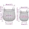 Stādītāju Grozs Ar Uzglabāšanu 2 Pcs Brūna Lacak Rattan Vidaxl