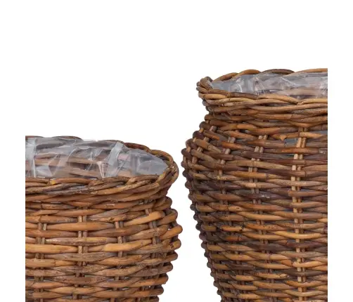 Ziedu Grozs Ar Uzglabāšanu 2 Pcs Brūna Lacak Krūmos Vidaxl
