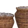 Ziedu Grozs Ar Uzglabāšanu 2 Pcs Brūna Lacak Krūmos Vidaxl