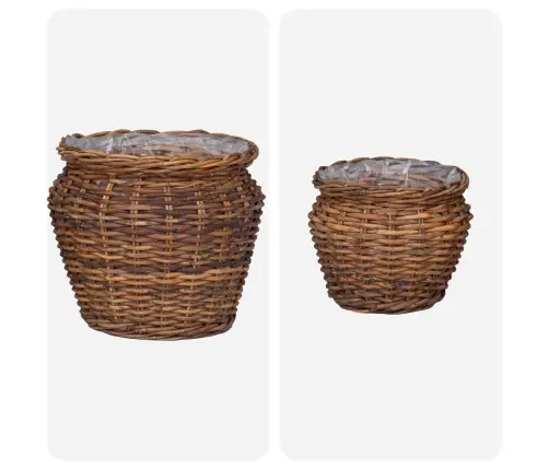 Ziedu Grozs Ar Uzglabāšanu 2 Pcs Brūna Lacak Krūmos Vidaxl