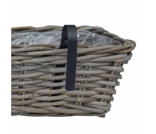 Kabantis Gėlių Krepšys Su Saugykla 2 Pcs Pilka 48 X 22 X 15 Cm