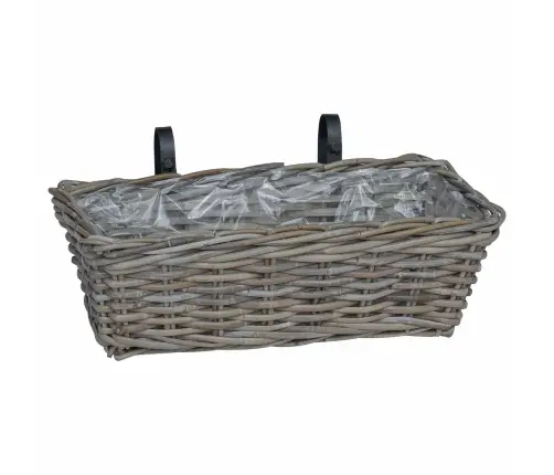 Kabantis Gėlių Krepšys Su Saugykla 2 Pcs Pilka 48 X 22 X 15 Cm