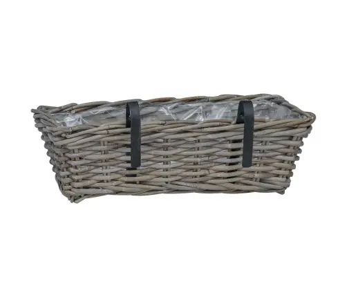 Kabantis Gėlių Krepšys Su Saugykla 2 Pcs Pilka 48 X 22 X 15 Cm