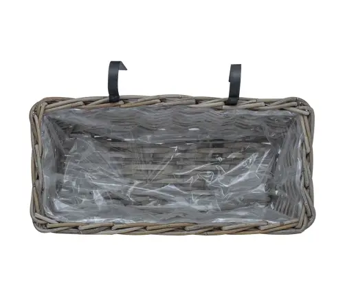 Kabantis Gėlių Krepšys Su Saugykla 2 Pcs Pilka 48 X 22 X 15 Cm