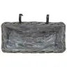 Kabantis Gėlių Krepšys Su Saugykla 2 Pcs Pilka 48 X 22 X 15 Cm
