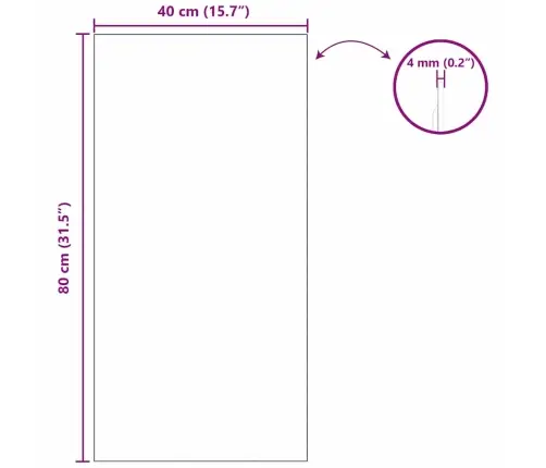 Seinapeegel Ristkülik 40 X 80 Cm Karastatud Klaas
