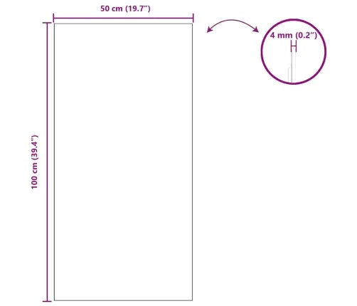 Sienas Spogulis 50 X 100 Cm Rūdīts Stikls Vidaxl