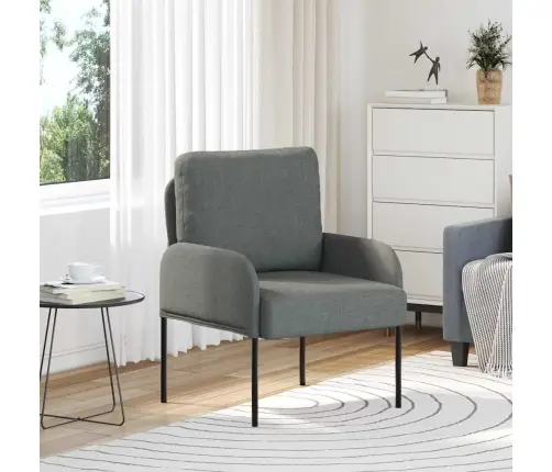 Dīvāni Ar Spilvenu 55Cm Tumši Pelēks Saplāksnis Vidaxl