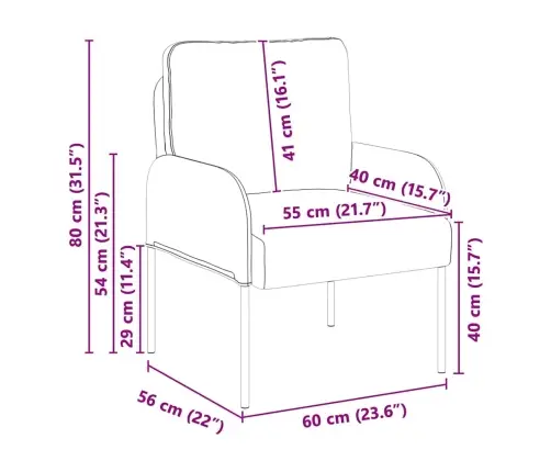 Dīvāni Ar Spilvenu 55Cm Tumši Pelēks Saplāksnis Vidaxl