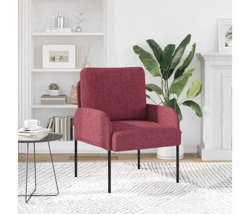 Sofos Su Pagalve 55Cm Vyno Raudona Fanera