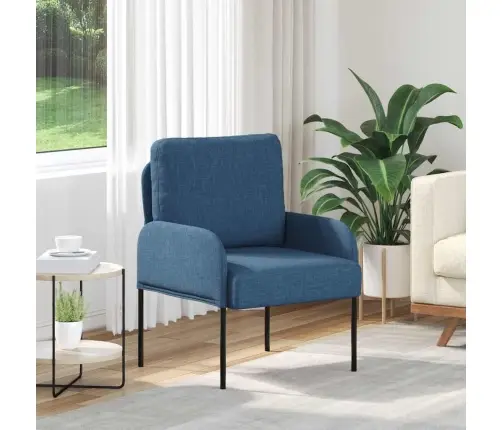 Dīvāni Ar Spilvenu 55Cm Zila Saplāksnis Vidaxl