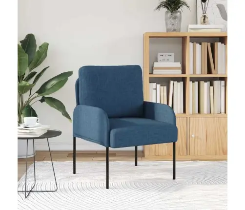 Dīvāni Ar Spilvenu 55Cm Zila Saplāksnis Vidaxl