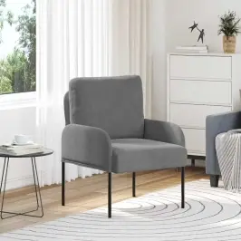 Sofos Su Pagalve 55Cm Tamsiai Pilka Fanera