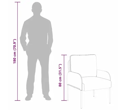 Sofos Su Pagalve 55Cm Rožinė Fanera