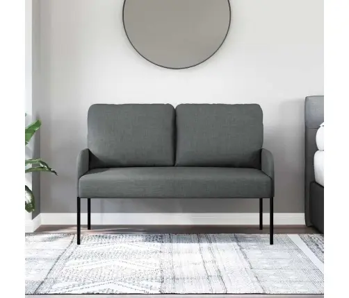 Sofos Su Pagalve 110Cm Tamsiai Pilka Fanera