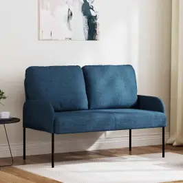 Dīvāni Ar Spilvenu 110Cm Zila Saplāksnis Vidaxl