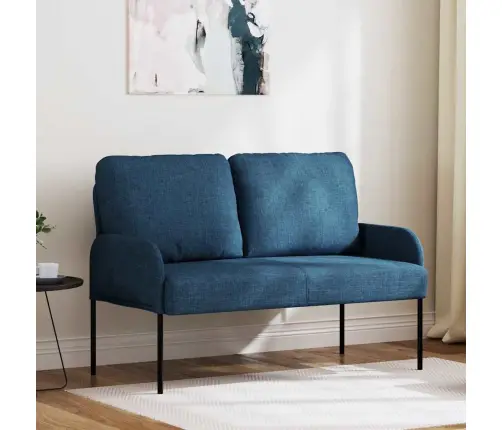 Dīvāni Ar Spilvenu 110Cm Zila Saplāksnis Vidaxl