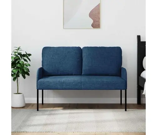 Dīvāni Ar Spilvenu 110Cm Zila Saplāksnis Vidaxl