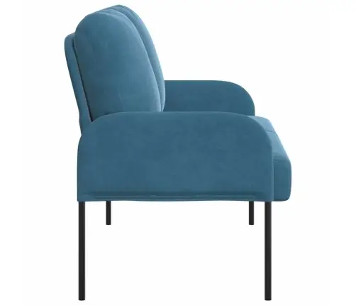 Dīvāni Ar Spilvenu 110Cm Zila Saplāksnis Vidaxl