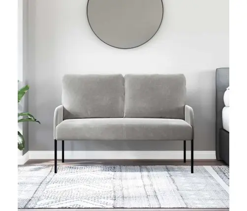 Dīvāni Ar Spilvenu 110Cm Gaiši Pelēks Saplāksnis Vidaxl