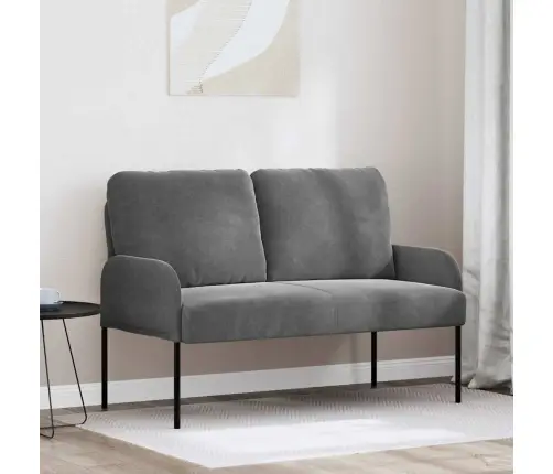 Sofos Su Pagalve 110Cm Tamsiai Pilka Fanera