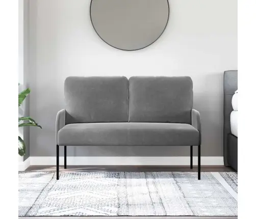 Sofos Su Pagalve 110Cm Tamsiai Pilka Fanera