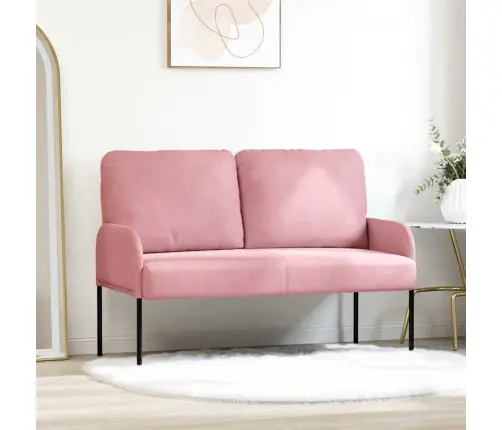 Sofos Su Pagalve 110Cm Rožinė Fanera